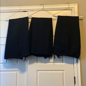 3 pairs of black dress pants